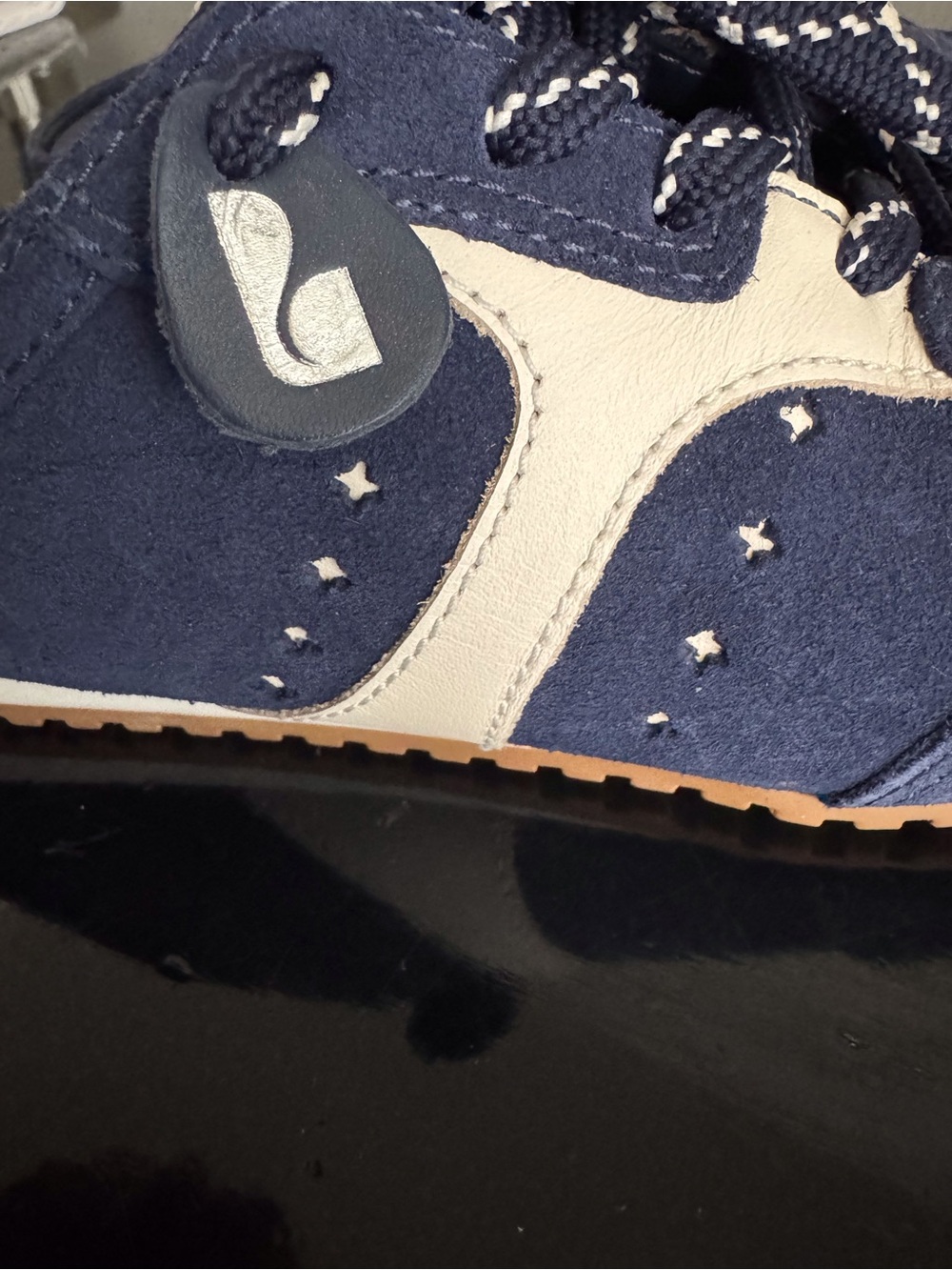 Larroudé Stella Indigo Suede & Napa Leather Mule Sneaker - Picture 10 of 16